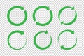 Rotation arrow icon vector. Arrows eco green symbol Royalty Free Stock Photo