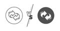 Refresh, change arrow line icon. Rotation Arrowhead. Vector