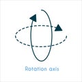 Rotation axis flat icon