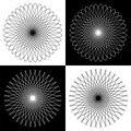 Rotation lines patterns. Royalty Free Stock Photo