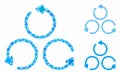 Rotation Composition Icon of Ragged Pieces