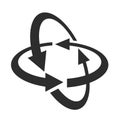 Rotation 360 degrees vector icon