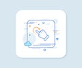 Rotation gesture line icon. Slide arrow sign. Swipe action. Vector