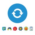 Rotation icon. Repeat symbol. Refresh sign. Royalty Free Stock Photo