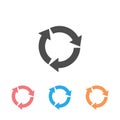 Rotation icon set vector. Rotation or reload symbol Royalty Free Stock Photo