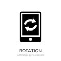 rotation icon in trendy design style. rotation icon isolated on white background. rotation vector icon simple and modern flat Royalty Free Stock Photo