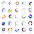 Rotation and spiral design elements. Royalty Free Stock Photo