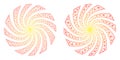 Rotation Swirl Icon - Vector Polygonal Mesh