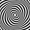 Whirl movement illusion. Oval lines texture