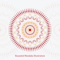 Rotational Rounded Mandala Illustration Design