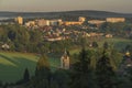 Rotava town in sunrise time with block of flats in summer morning Royalty Free Stock Photo