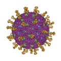 The atomic 3D Gaussian surface model of human rotavirus virion Royalty Free Stock Photo