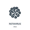 rotavirus icon vector from virus collection. Thin line rotavirus outline icon vector illustration