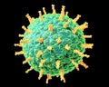 Rotavirus. Medically accurate 3D illustration on black background