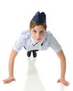 ROTC Girl Pushups Royalty Free Stock Photo
