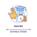 Roth IRA concept icon Royalty Free Stock Photo