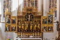 ROTHENBURG, GERMANY - AUGUST 29, 2019: Altar in St. James's Church in Rothenburg ob der Tauber, Bavaria state, Germa Royalty Free Stock Photo