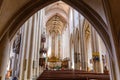 ROTHENBURG, GERMANY - AUGUST 29, 2019: St. James's Church in Rothenburg ob der Tauber, Bavaria state, Germa Royalty Free Stock Photo