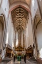 ROTHENBURG, GERMANY - AUGUST 29, 2019: St. James's Church in Rothenburg ob der Tauber, Bavaria state, Germa Royalty Free Stock Photo