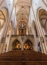 ROTHENBURG, GERMANY - AUGUST 29, 2019: St. James's Church in Rothenburg ob der Tauber, Bavaria state, Germa Royalty Free Stock Photo