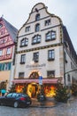 The KÃÂ¤the Wohlfahrt Christmas market in Rothenburg ob der Tauber in Bavaria, Germany Royalty Free Stock Photo