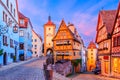 Rothenburg ob der Tauber, Bavaria, Germany.