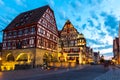 Rothenburg ob der Tauber Germany at dusk Royalty Free Stock Photo