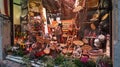 Rothenburg ob der Tauber, Germany - October 20, 2023: Amazing delicatessen window display with an assortment of