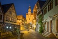 Rothenburg ob der Tauber, Germany. View of illuminated Markus Tower Royalty Free Stock Photo