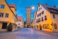 Rothenburg ob der Tauber. Hisoric tower gate of medieval German town of Rothenburg ob der Tauber Royalty Free Stock Photo
