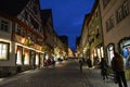 Rothenburg ob der tauber main street at Christmas, Germany