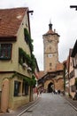 Klingentor tower in Rotenburg ob der Tauber, Germany