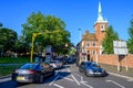 The Rotherhithe Tunnel approach seen at the south entrance in Rotherhithe, London, UK. Royalty Free Stock Photo