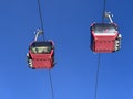 Rothornbahn 1 (Canols-Scharmoin) 8pers. Gondola lift (monocable circulating ropeway) or 8er Gondelbahn Royalty Free Stock Photo