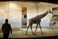 Rothschild's giraffes (Giraffa camelopardalis rothschildi) at Prague Zoo