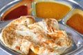 Roti canai flat bread, Indian food Royalty Free Stock Photo