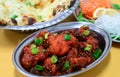 Manchurian with Naan bread Royalty Free Stock Photo
