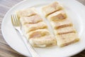 Roti with ham and cheese, Dessert menu Royalty Free Stock Photo
