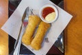 Roti roll with Cheese stuff Royalty Free Stock Photo
