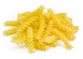 Rotini pasta on white