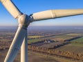 Rotor and Nacelle of Wind Turbine crop Royalty Free Stock Photo