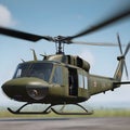 Rotorcraft majesty, capturing the beauty of the uh-1 helicopter