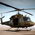 Rotorcraft majesty, capturing the beauty of the uh-1 helicopter