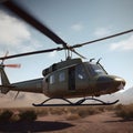 Rotorcraft majesty, capturing the beauty of the uh-1 helicopter