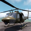 Rotorcraft majesty, capturing the beauty of the uh-1 helicopter