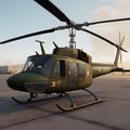 Rotorcraft majesty, capturing the beauty of the uh-1 helicopter