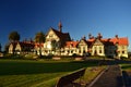 Rotorua Museum shining in the sunset light, New Zealand