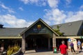 ROTORUA, NEW ZEALAND - March 4, 2016: View of the entrance to the thermal wonderland of Wai-O-Tapu. Copy space for text