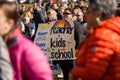 Primary and Secondary School Teachers protesting