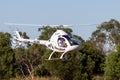 RotorWay Exec 162FA VH-DXB kit built helicopter on approach to land at Tyabb airport